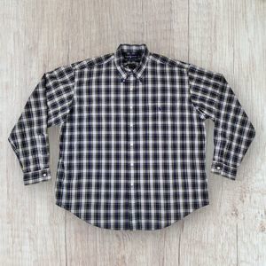 Ralph Lauren Bartlett Men's Long Sleeve Shirt Size XXL Plaid Blue Green Cotton